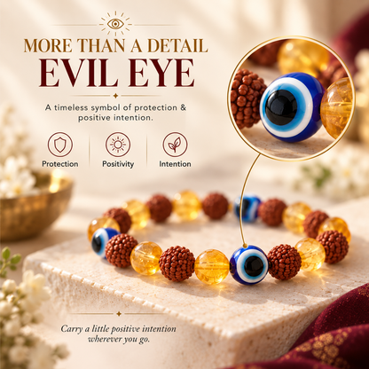 Citrine Crystal Rudraksha Bracelet
