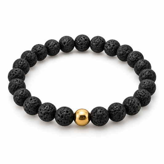 Lava Stone Grounding Bracelet