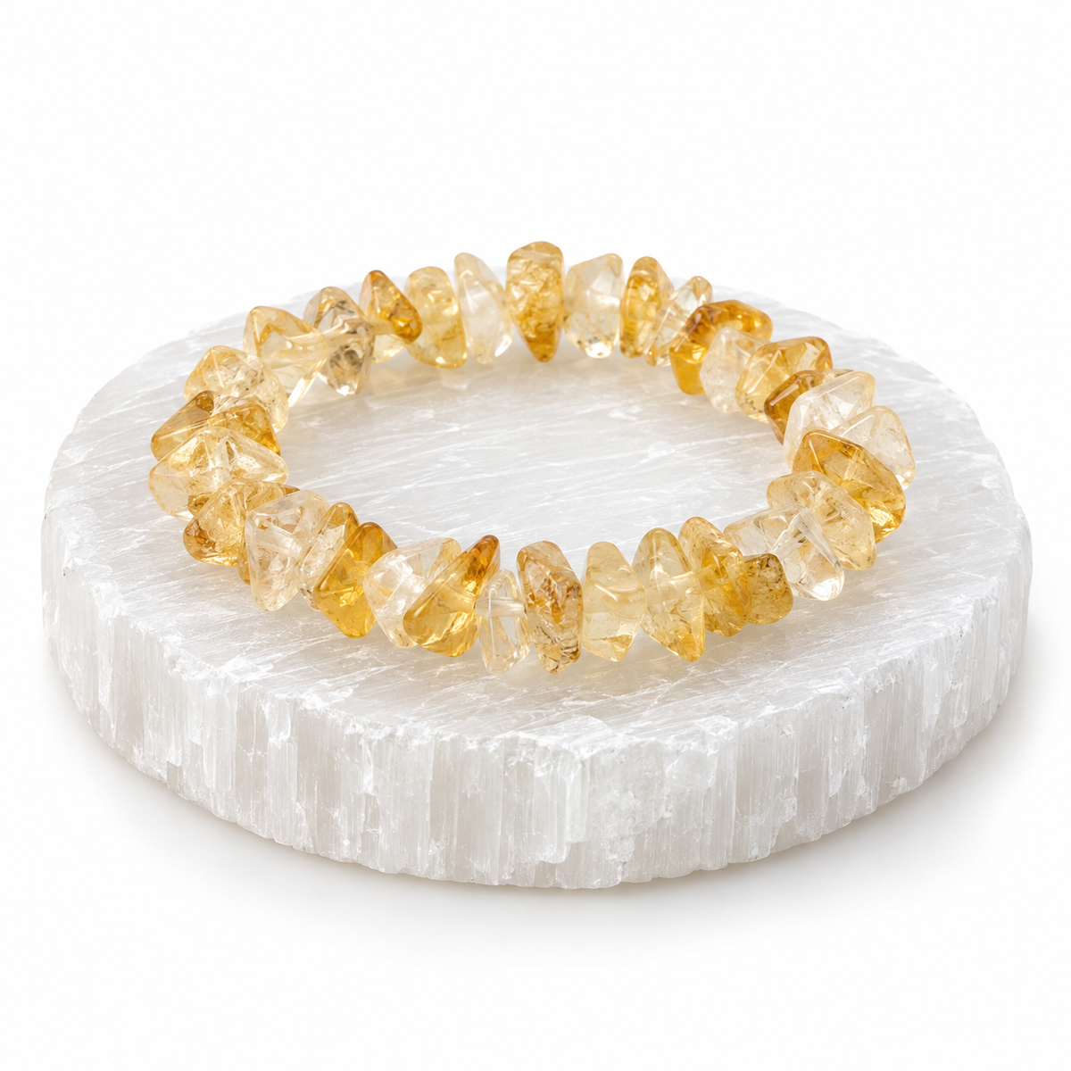 Dhan Sukh Chips Bracelet with Selenite Plate