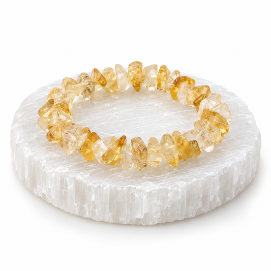 Dhan Sukh Chips Bracelet with Selenite Plate
