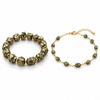 Raw Pyrite Anklet & Bracelet Set (Couple's Combo)
