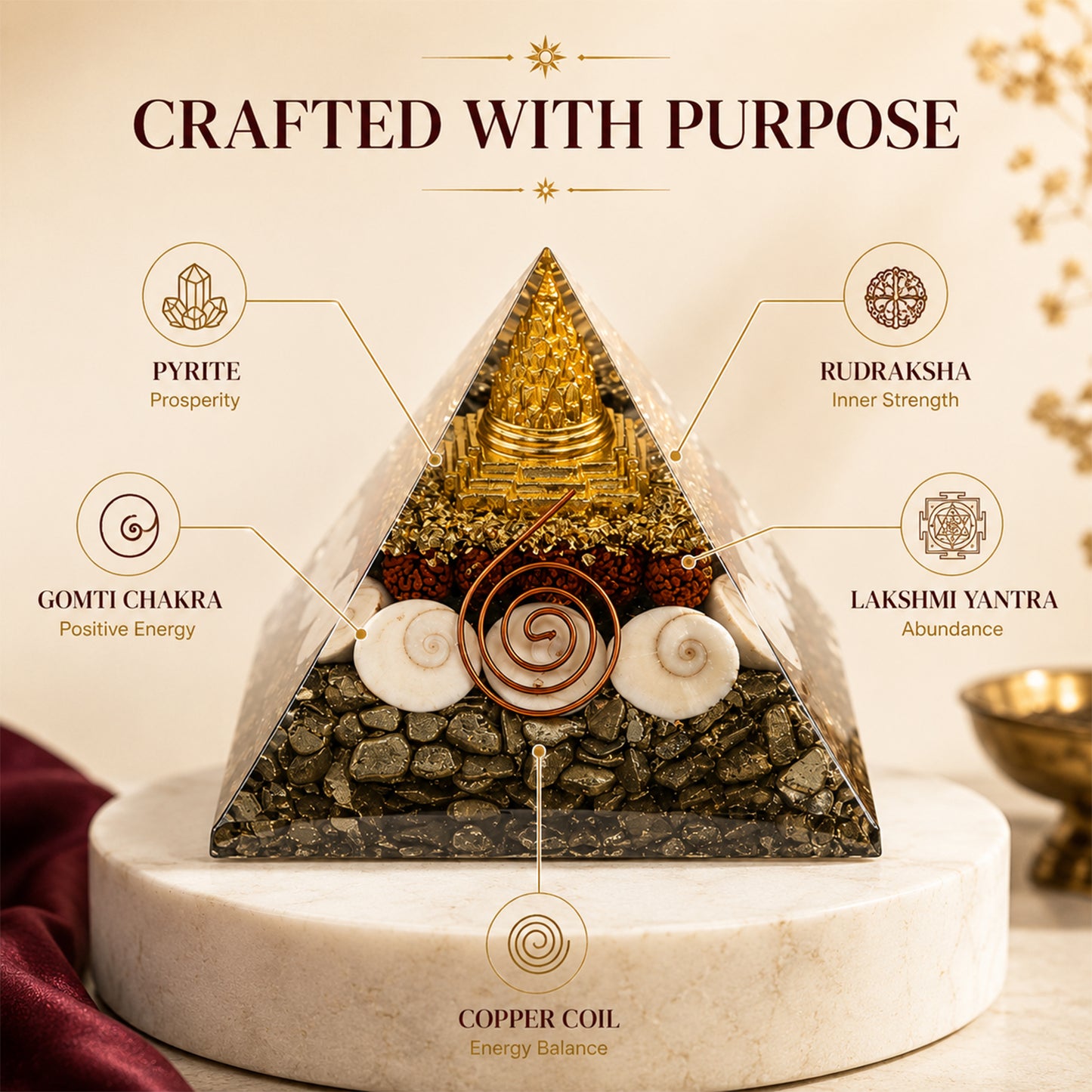 Gomti Chakra Lakshmi Pyramid