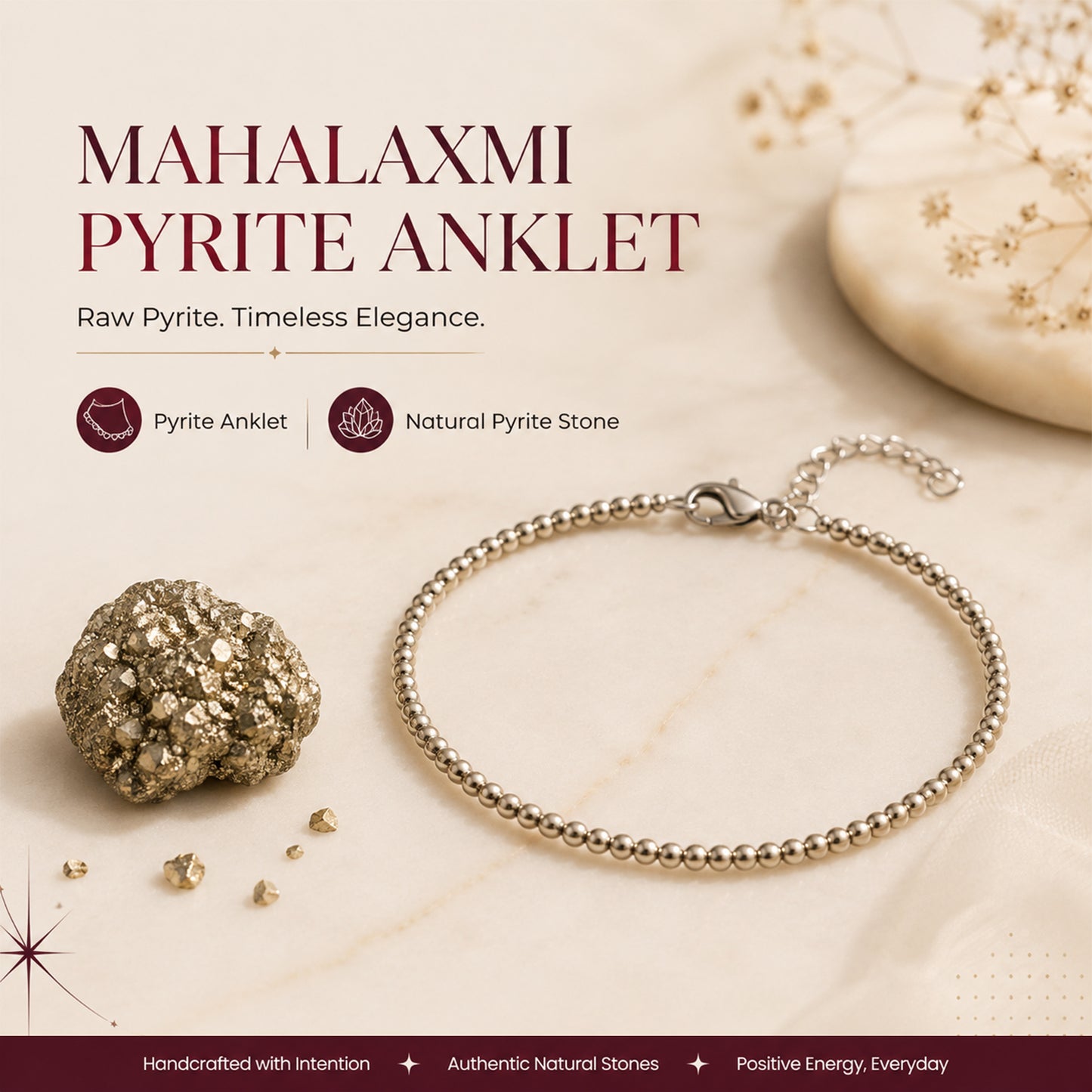 Mahalaxmi Pyrite Anklet