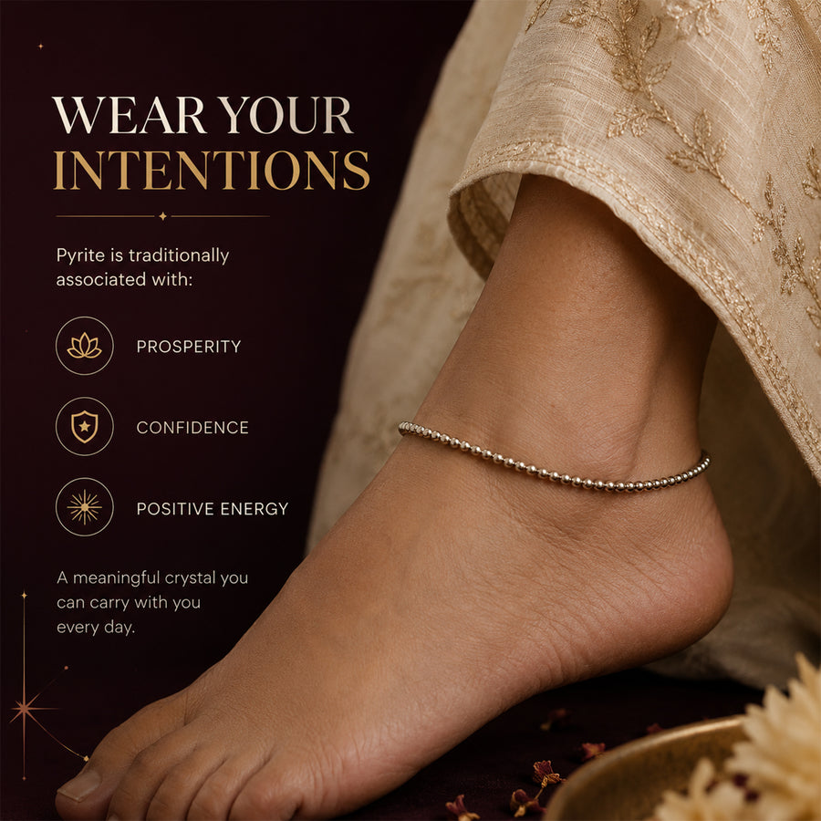 Mahalaxmi Pyrite Anklet