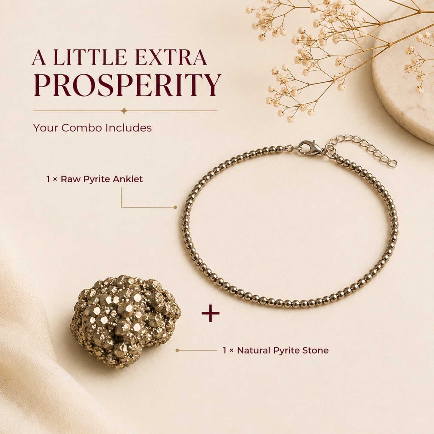 Mahalaxmi Pyrite Anklet