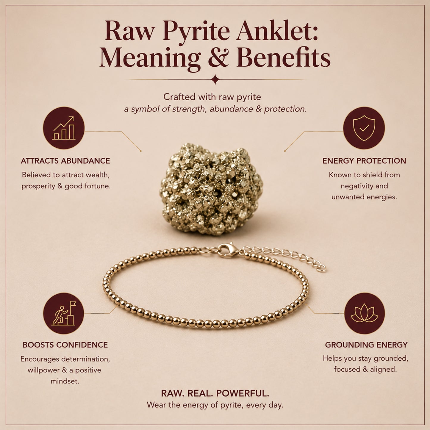 Mahalaxmi Pyrite Anklet