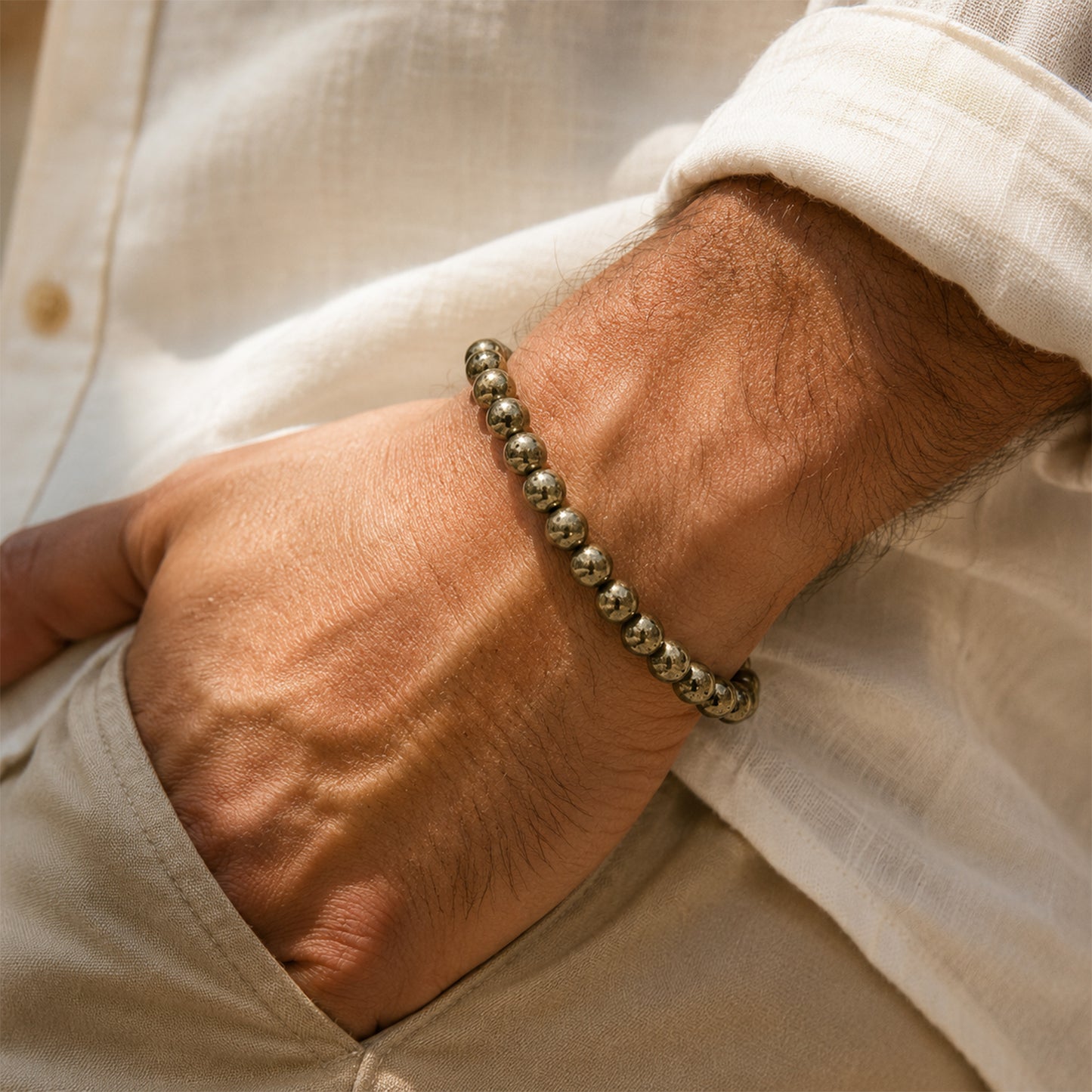 Pyrite Money Magnet Bracelet
