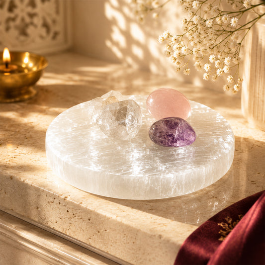 Raw Selenite Cleansing Plate