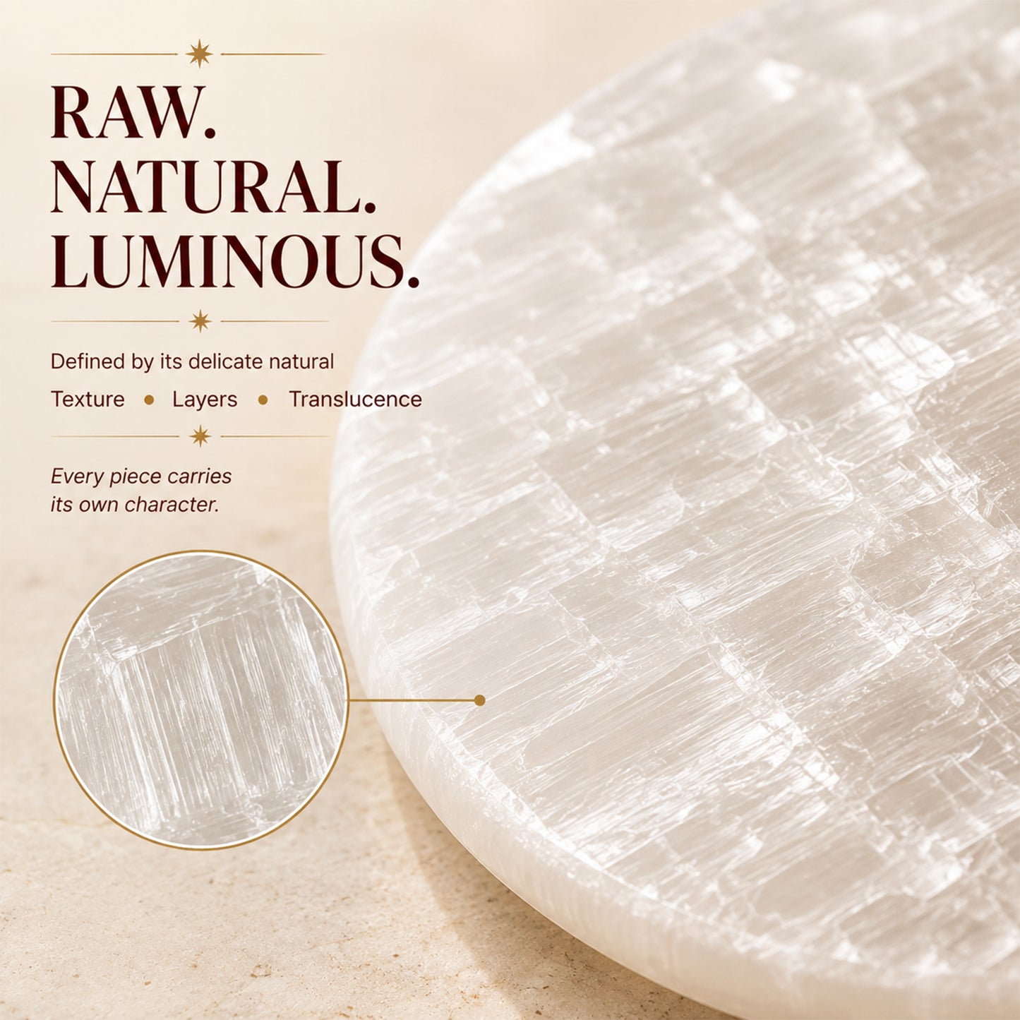 Raw Selenite Cleansing Plate