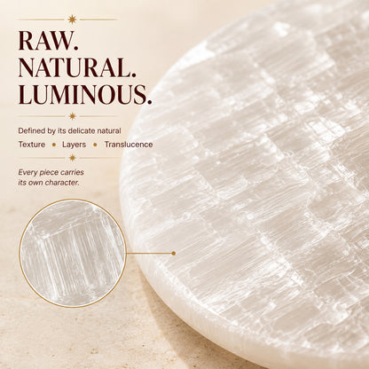 Raw Selenite Cleansing Plate