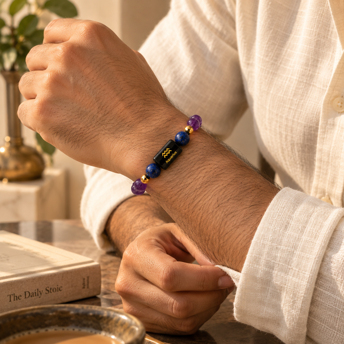 Aquarius Zodiac Bracelet image 5