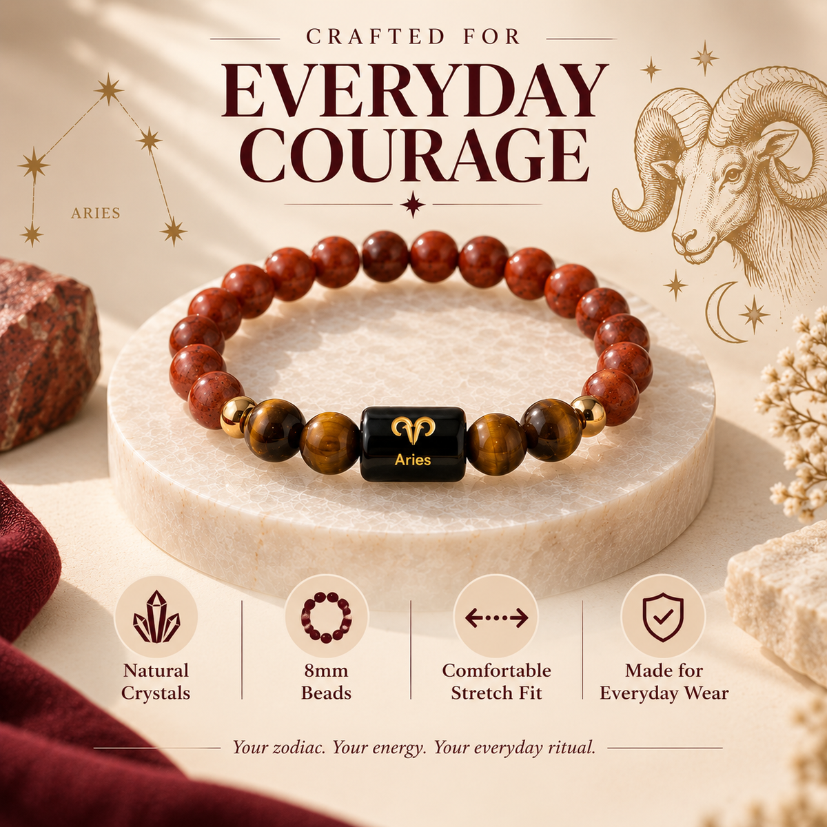 Aries Zodiac Bracelet image 5