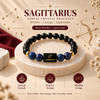 Sagittarius Zodiac Bracelet — Black Obsidian & Lapis Lazuli