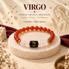 Virgo Zodiac Bracelet — Carnelian & Milky Quartz